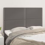 Tăblii de pat, 4 buc, gri, 72x5x78/88 cm, piele ecologică GartenMobel Dekor