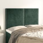 Tăblii de pat, 4 buc, verde închis, 72x5x78/88 cm, catifea GartenMobel Dekor
