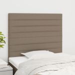 Tăblii de pat, 2 buc, gri taupe, 100x5x78/88 cm, textil GartenMobel Dekor