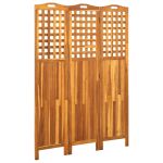 Paravan de cameră cu 3 panouri, 121x2x170 cm, lemn masiv acacia GartenMobel Dekor
