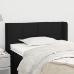 Tăblie de pat cu aripioare negru 83x16x78/88 cm textil GartenMobel Dekor