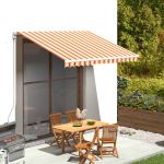 Pânză de rezervă copertină, galben și portocaliu, 3,5x2,5 m GartenMobel Dekor
