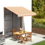 Pânză de rezervă copertină, galben și portocaliu, 3x2,5 m GartenMobel Dekor