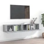 Set dulapuri TV, 2 piese, gri sonoma, lemn prelucrat GartenMobel Dekor