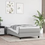 Cadru de pat box spring, gri deschis, 100x200 cm, textil GartenMobel Dekor