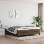 Cadru de pat box spring, maro închis, 160x200 cm, textil GartenMobel Dekor