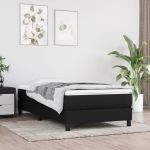 Cadru de pat continental, negru, 80x200 cm, material textil GartenMobel Dekor