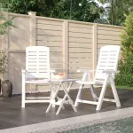Set de mobilier pentru grădină, 3 piese, alb, polipropilenă GartenMobel Dekor