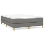 Cadru de pat box spring, gri închis, 140x200 cm, textil GartenMobel Dekor