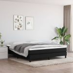 Cadru de pat box spring, negru, 180x200 cm, textil GartenMobel Dekor