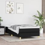 Cadru de pat box spring, negru, 90x190 cm, textil GartenMobel Dekor