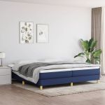 Cadru de pat box spring, albastru, 200x200 cm, textil GartenMobel Dekor
