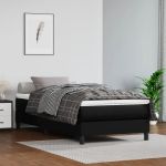 Cadru de pat box spring, negru, 100x200 cm, piele ecologică GartenMobel Dekor