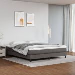 Cadru de pat box spring, gri, 180x200 cm, piele ecologică GartenMobel Dekor