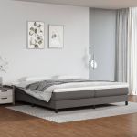 Cadru de pat box spring, gri, 200x200 cm, piele ecologică GartenMobel Dekor