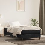 Cadru de pat box spring, negru, 80x200 cm, catifea GartenMobel Dekor