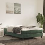 Cadru de pat box spring, verde închis, 120x200 cm, catifea GartenMobel Dekor