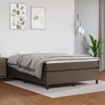 Cadru de pat box spring, maro, 140x190 cm, piele ecologică GartenMobel Dekor