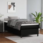 Cadru de pat box spring, negru, 90x190 cm, piele ecologică GartenMobel Dekor