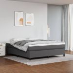 Cadru de pat box spring, gri, 180x200 cm, piele ecologică GartenMobel Dekor