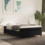 Cadru de pat box spring, negru, 140x190 cm, catifea GartenMobel Dekor
