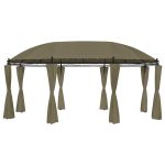 Pavilion cu perdele, gri taupe, 520x349x255 cm, 180 g/m² GartenMobel Dekor