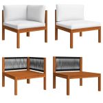 Set mobilier de grădină cu perne, 2 piese, lemn masiv de acacia GartenMobel Dekor