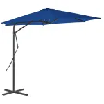 Umbrelă de exterior cu stâlp din oțel, albastru, 300 x 230 cm GartenMobel Dekor