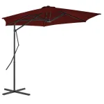 Umbrelă de exterior cu stâlp din oțel, bordo, 300x230 cm GartenMobel Dekor