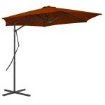 Umbrelă de exterior cu stâlp din oțel, teracota, 300x230 cm GartenMobel Dekor