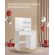 VASAGLE Masuta de toaleta cu oglinda, dulap si sertar pentru cosmetice, 80x40x132cm, alb Household NewTrend