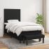 Pat box spring cu saltea, negru, 100x200 cm, textil GartenMobel Dekor