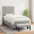 Pat continental cu saltea, gri deschis, 160x200 cm, textil GartenMobel Dekor