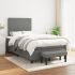 Pat box spring cu saltea, gri închis, 200x200 cm, textil GartenMobel Dekor