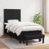 Pat box spring cu saltea, gri închis, 80x200 cm, textil GartenMobel Dekor