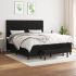 Pat box spring cu saltea, negru, 90x200 cm, textil GartenMobel Dekor