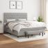 Pat box spring cu saltea, negru, 180x200 cm, catifea GartenMobel Dekor