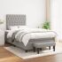 Pat box spring cu saltea, crem, 120x200 cm, textil GartenMobel Dekor