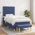 Pat box spring cu saltea, negru, 90x200 cm, textil GartenMobel Dekor