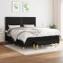 Pat box spring cu saltea, negru, 80x200 cm, textil GartenMobel Dekor