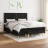 Pat box spring cu saltea, negru, 80x200 cm, textil GartenMobel Dekor