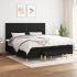 Pat box spring cu saltea, negru, 80x200 cm, textil GartenMobel Dekor