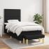 Pat box spring cu saltea, negru, 80x200 cm, textil GartenMobel Dekor
