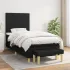 Pat box spring cu saltea, negru, 90x200 cm, textil GartenMobel Dekor