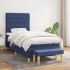 Pat box spring cu saltea, gri deschis, 90x190 cm, textil GartenMobel Dekor