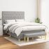 Pat continental, gri deschis, 180x200 cm, material textil GartenMobel Dekor
