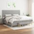 Pat continental, gri deschis, 180x200 cm, material textil GartenMobel Dekor