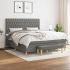 Pat continental, gri deschis, 180x200 cm, material textil GartenMobel Dekor