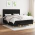 Pat box spring cu saltea, negru, 180x200 cm, catifea GartenMobel Dekor