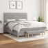 Pat continental, gri deschis, 180x200 cm, material textil GartenMobel Dekor